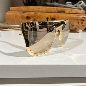 Dolce & Gabbana 18k gold plated mirror sunglasses